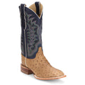 Tan Full Quill Ostrich Cowhide Boots V7177