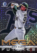 2025 Bowman Chrome Nick Kurtz Mega Futures Mojo Refractor Baseball Rookie Card V654