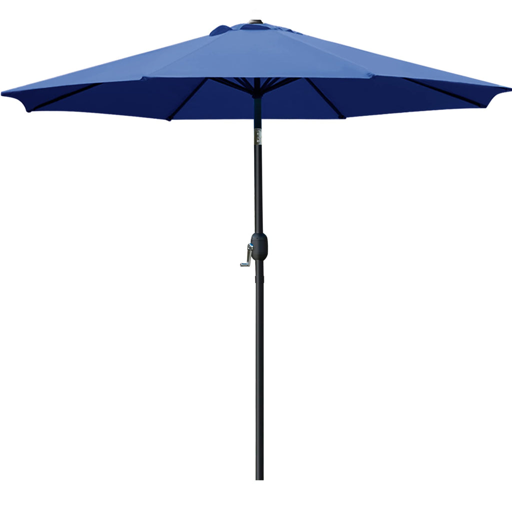 9' Patio Umbrella with 8 Ribs Navy Blue H5473