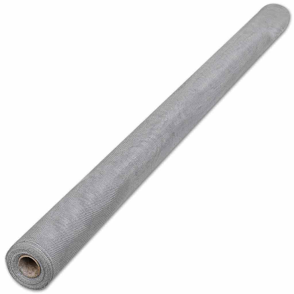 Aluminum Mesh Roll 39.4x196.9 Inches Silver Y4990