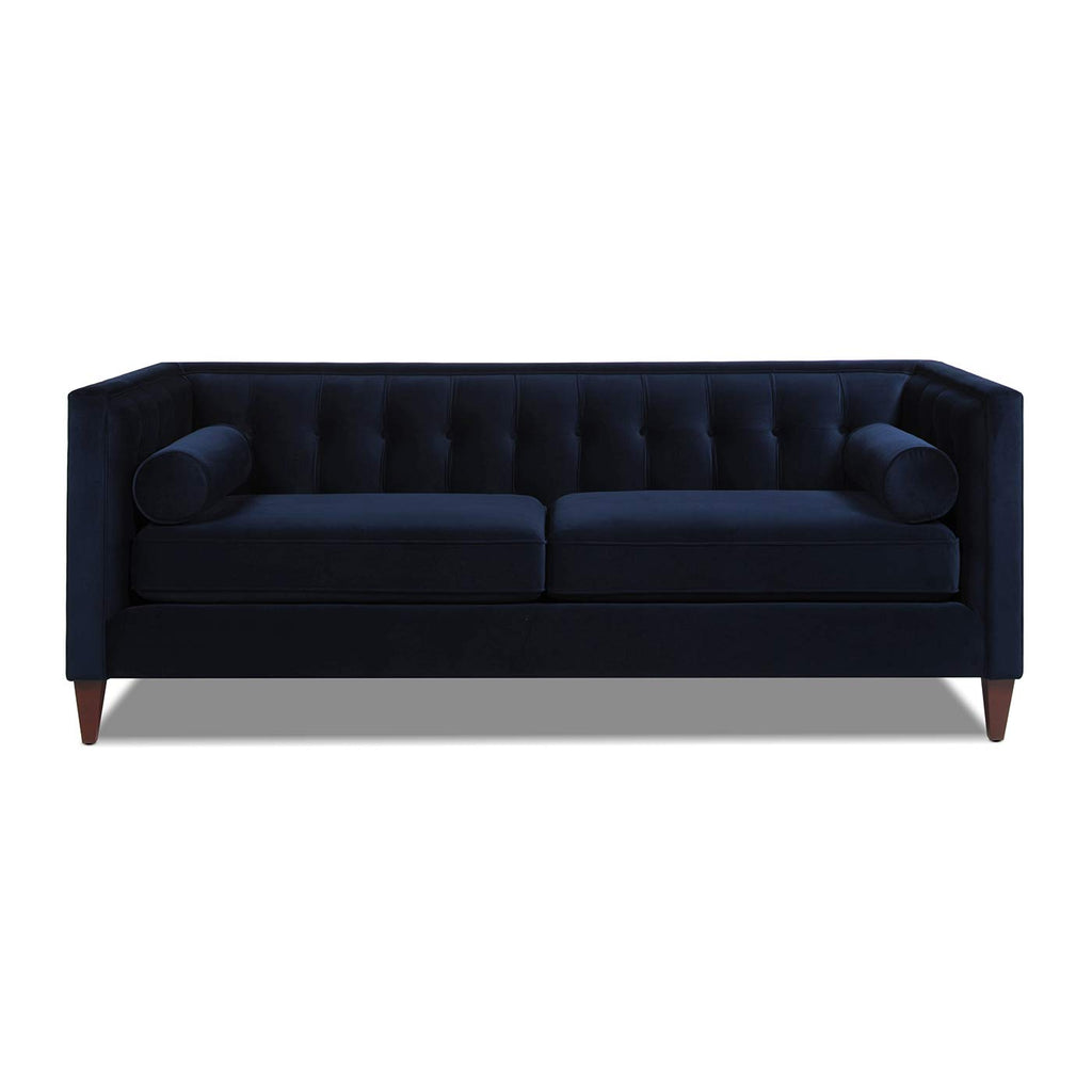 Dark Navy Blue Performance Velvet Tufted Sofa Z65410