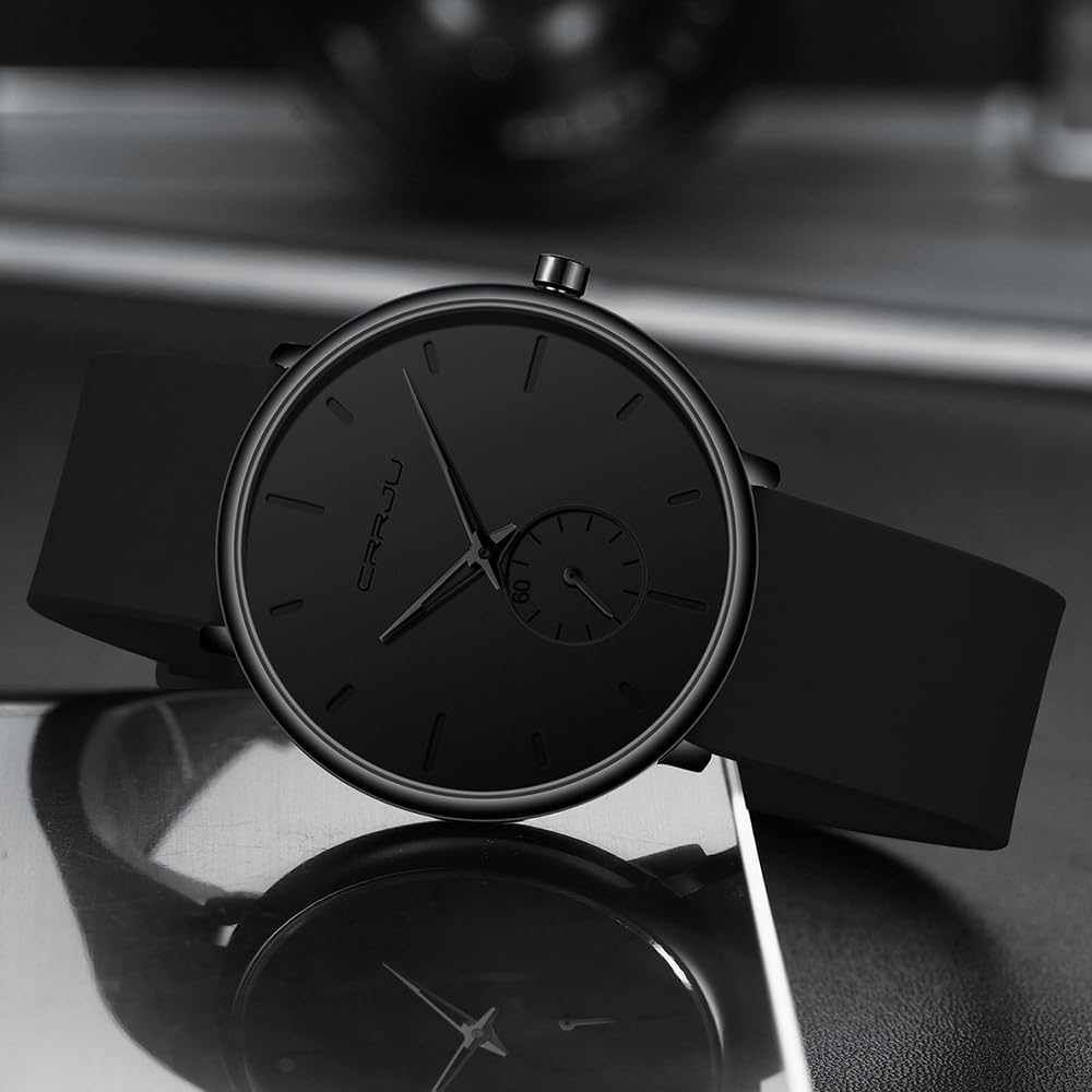 Waterproof Quartz Ultra Thin Wristwatches with Silicone Band V27288