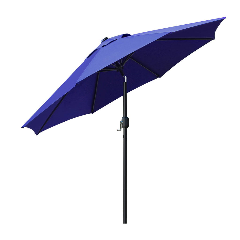9' Patio Umbrella with 8 Ribs Navy Blue H5473