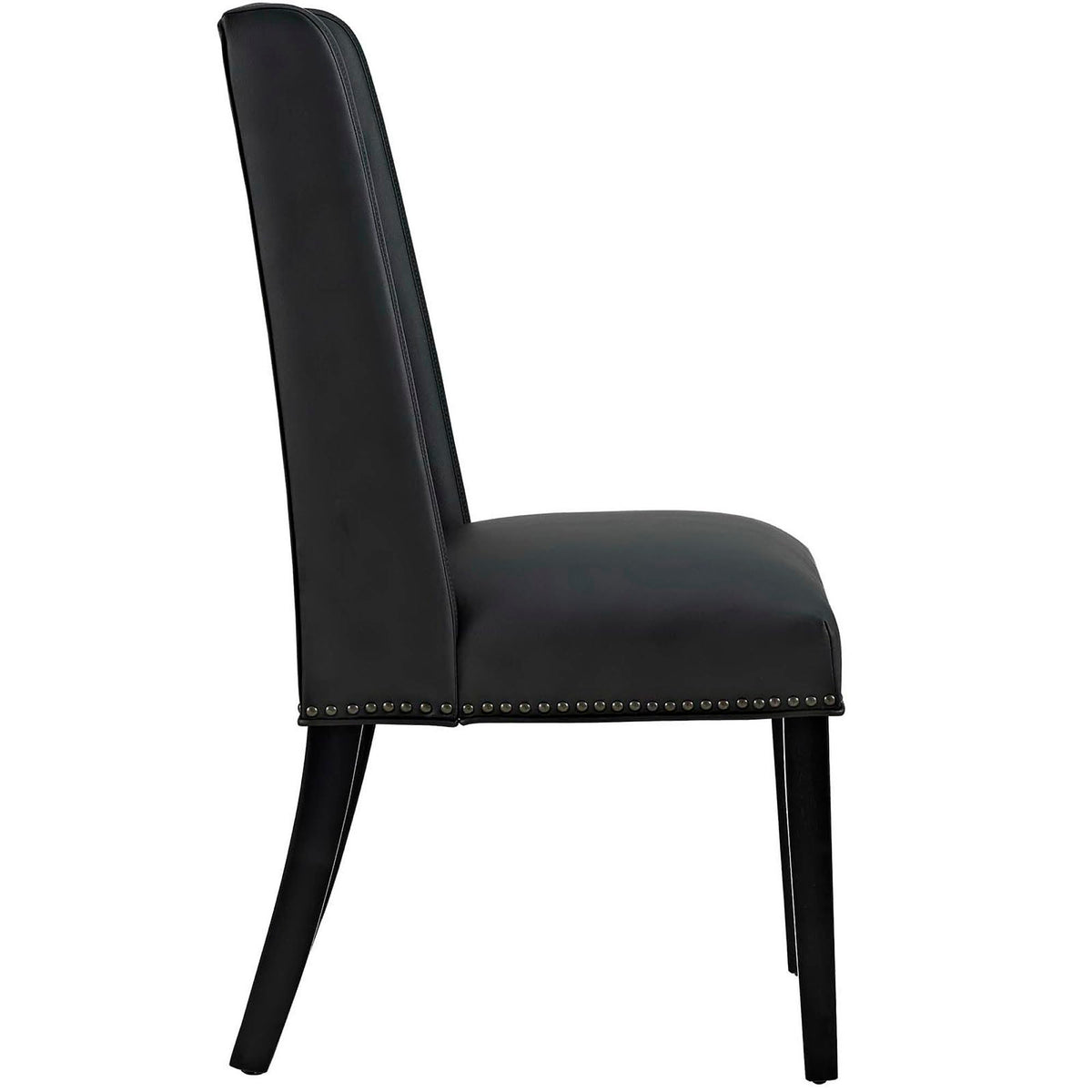 Black Vegan Leather Dining Side Chair I138507