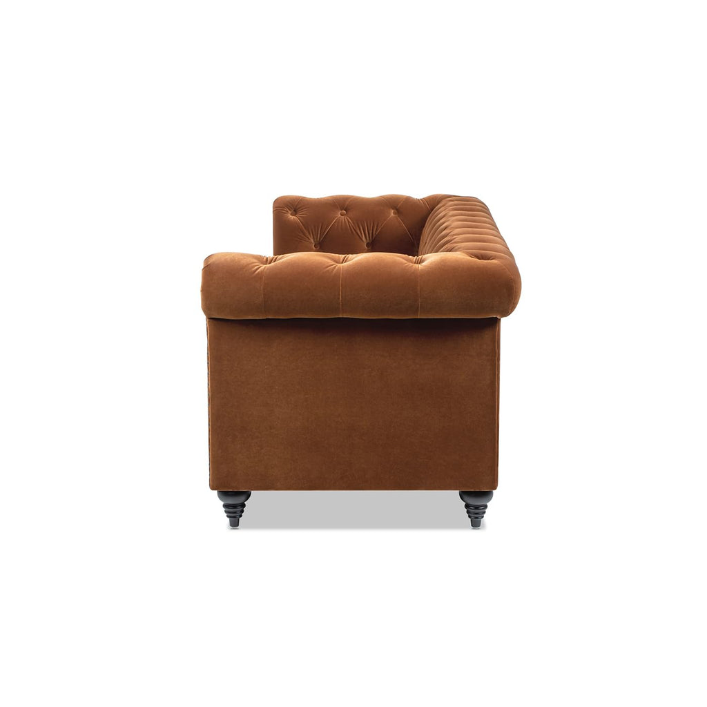 88" Burnt Orange Performance Velvet Sofa F5106