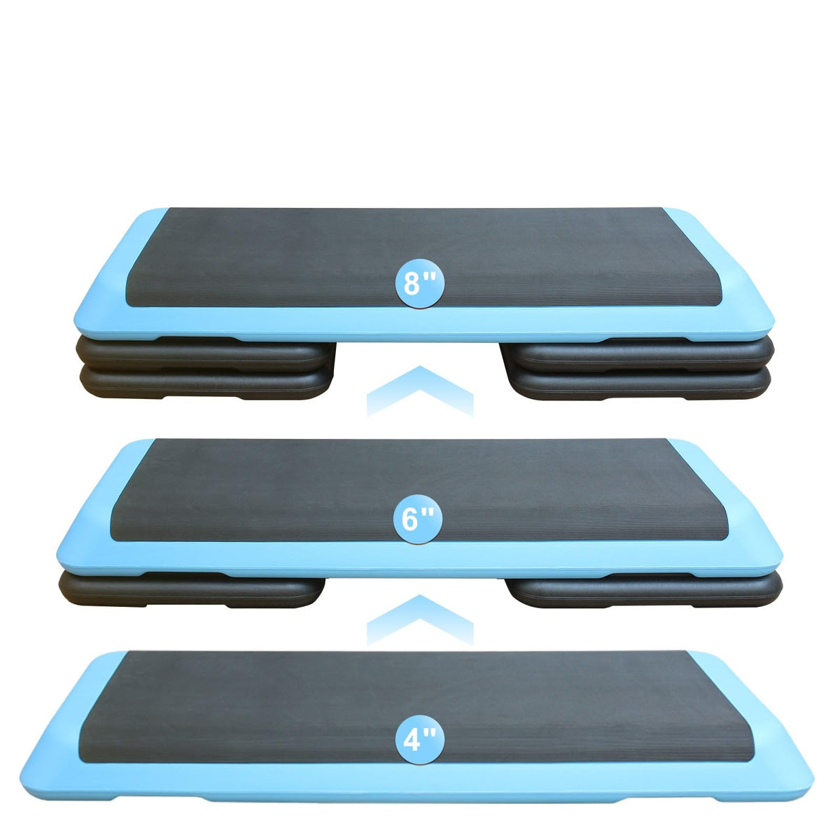 Adjustable Height Aerobic Step Platform with 4 Risers I91799