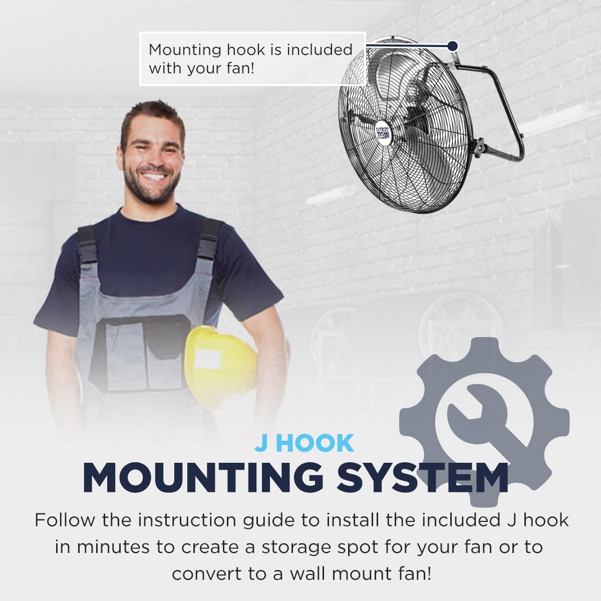 20 Inch 3-Speed High Velocity Wall Fan B28987
