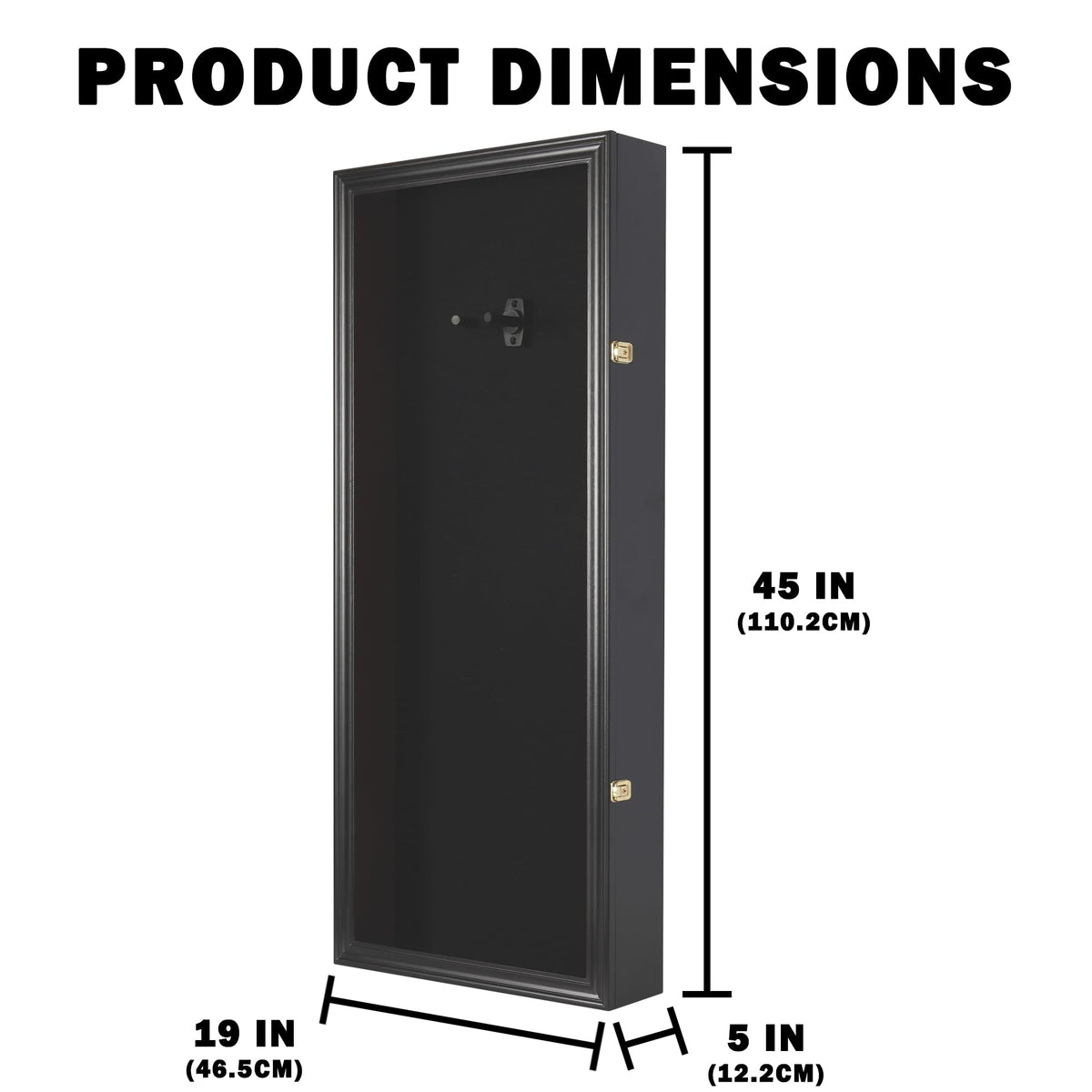 42" Electric Guitar Display Case Cabinet Shadow Box with Lock T841