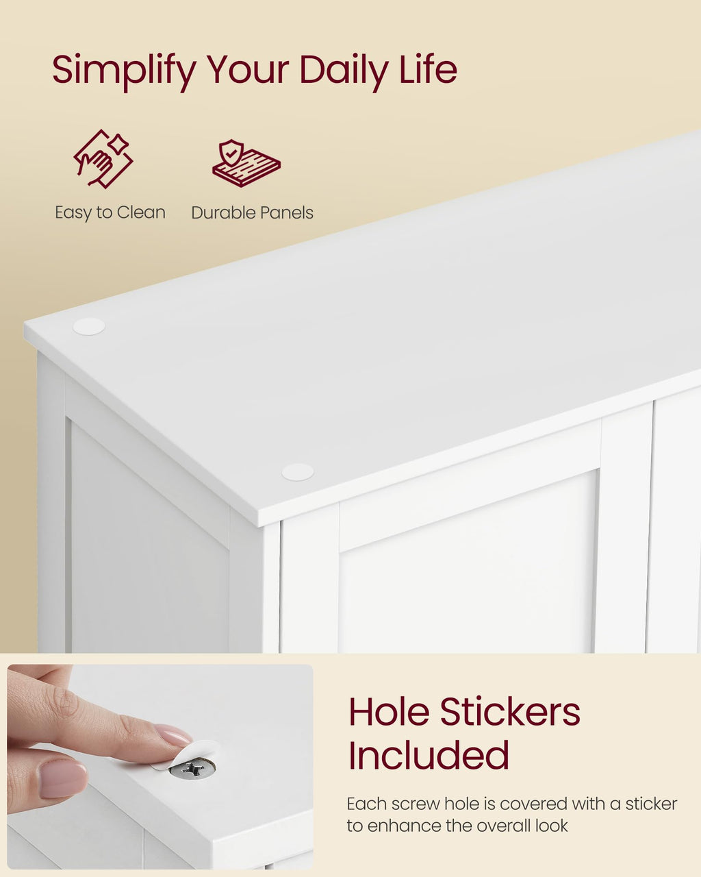 Floor Storage Cabinet with 2 Adjustable Shelves and 4 Doors V649