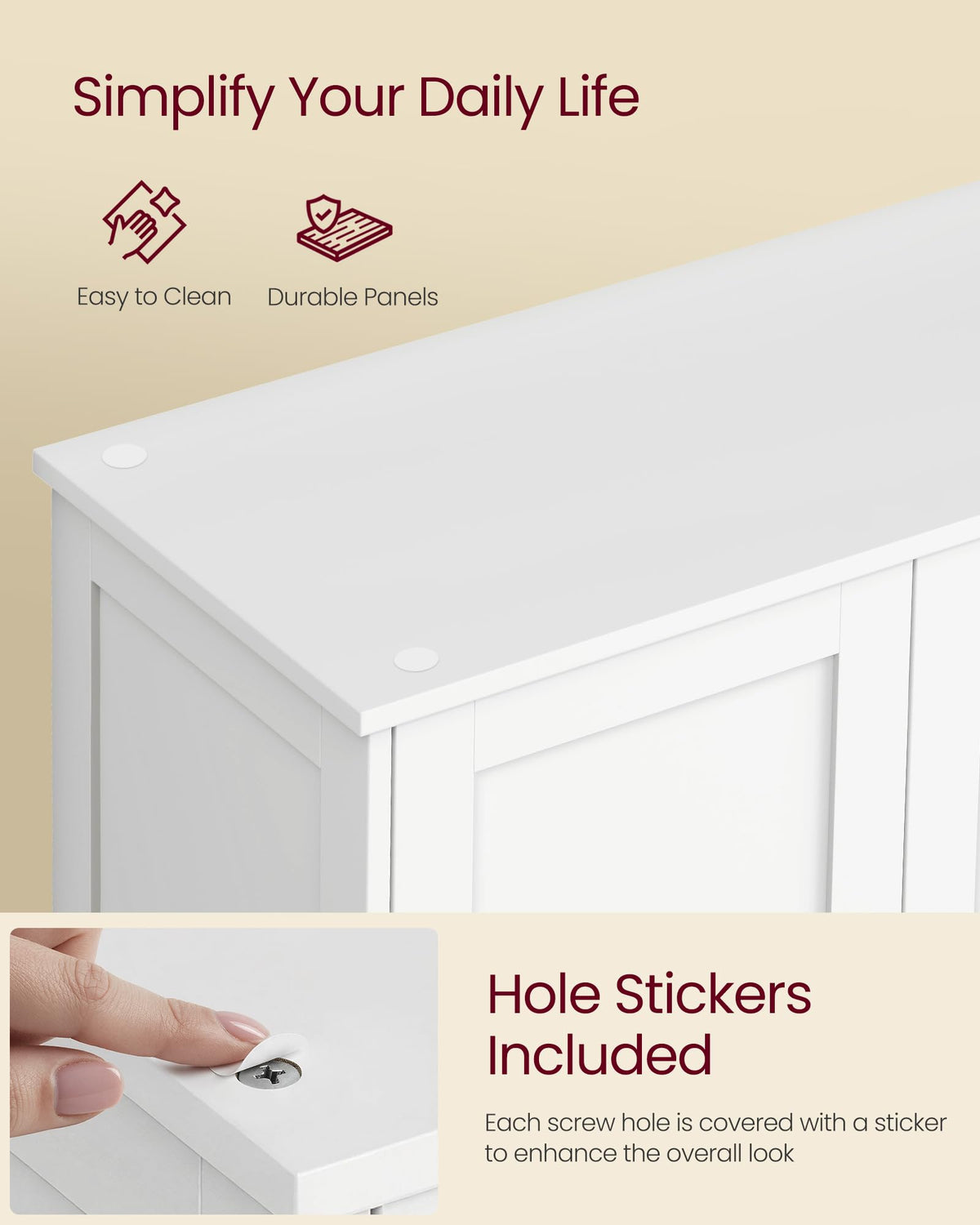 Floor Storage Cabinet with 2 Adjustable Shelves and 4 Doors V649