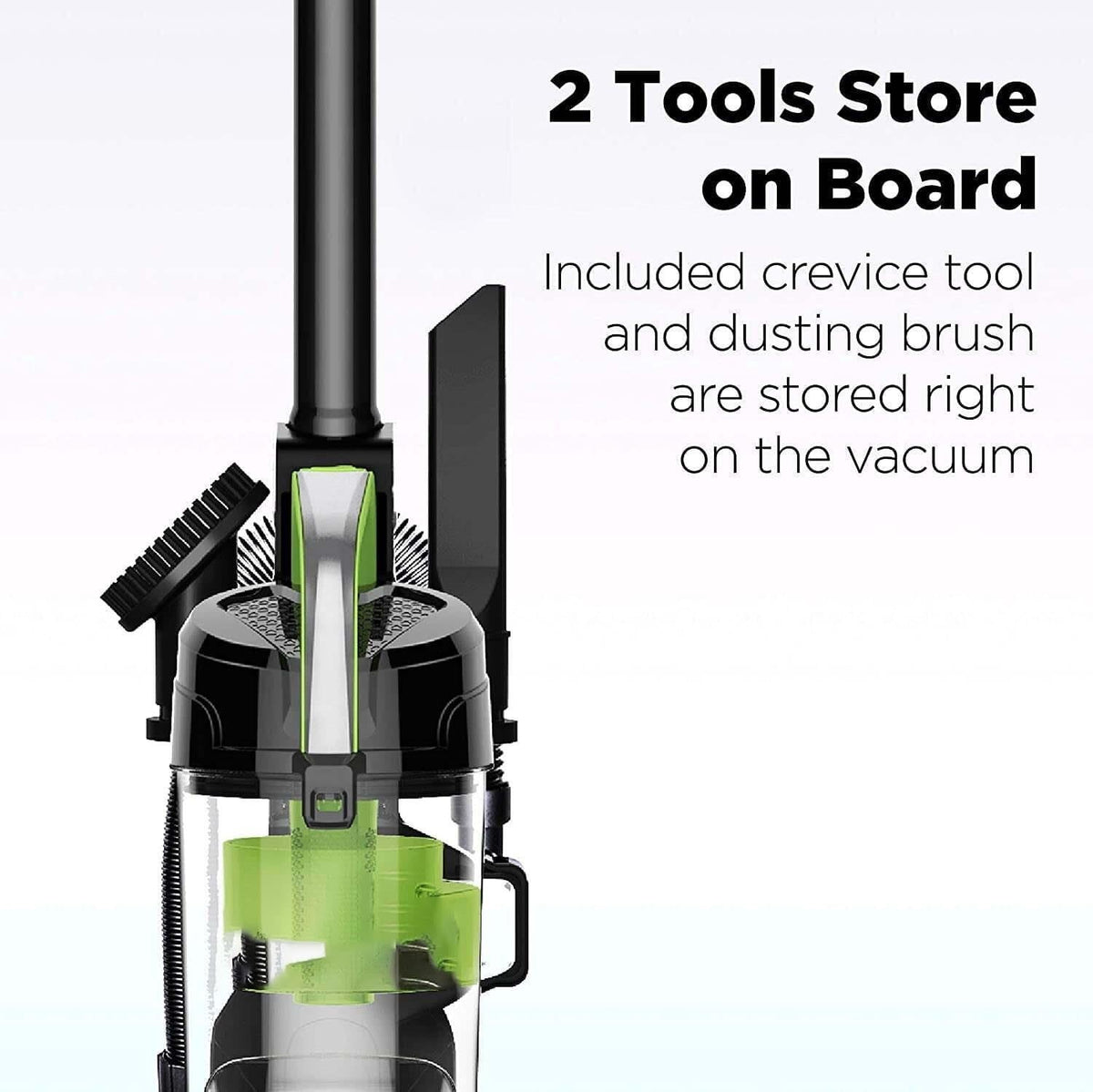 Bagless Upright Vacuum with Crevice Tool and Dusting Brush J121