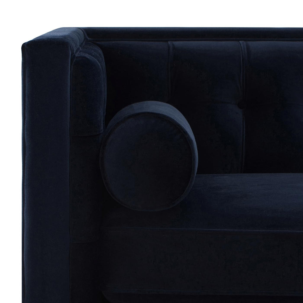 Dark Navy Blue Performance Velvet Tufted Sofa Z65410