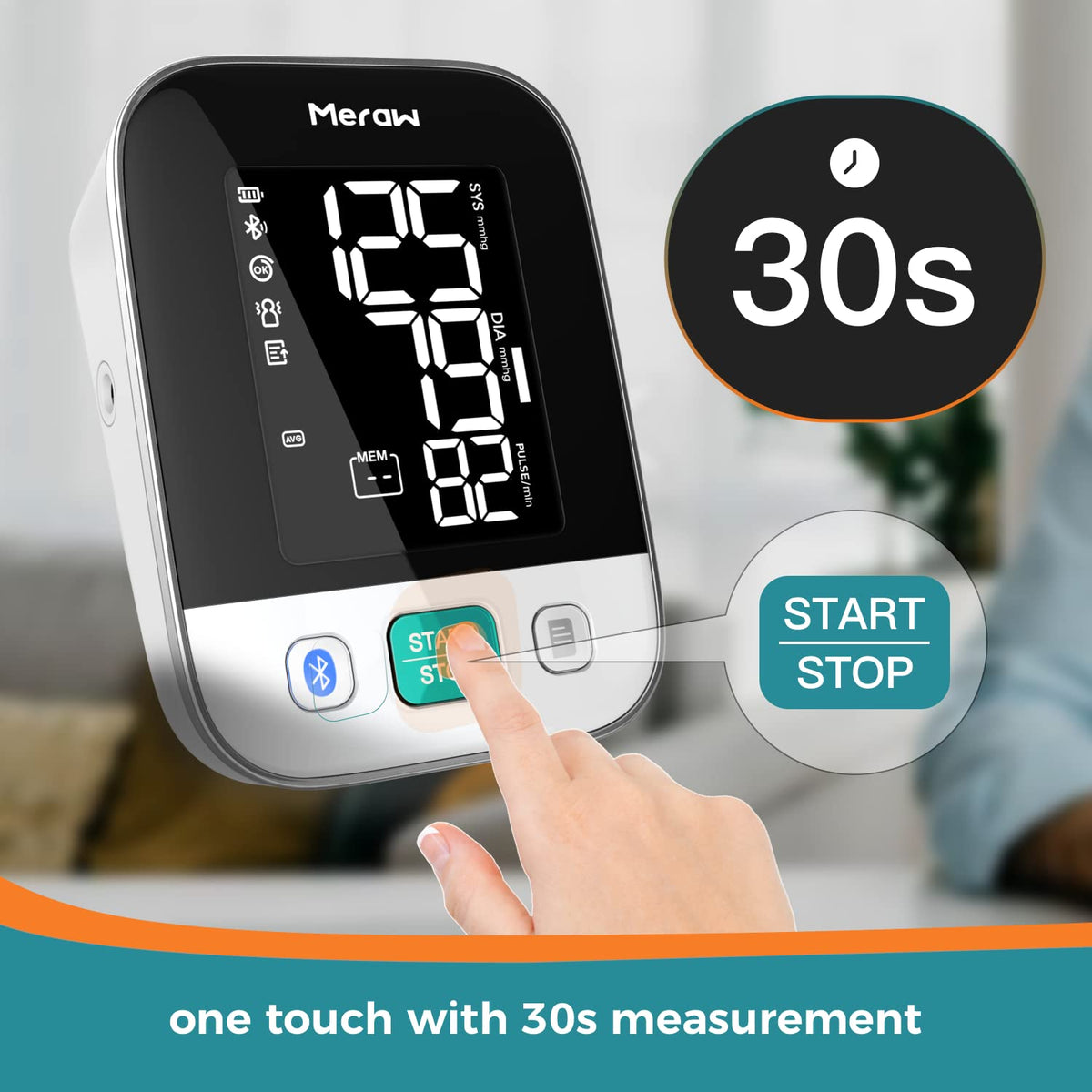 White Automatic Blood Pressure Monitor with Bluetooth E40920