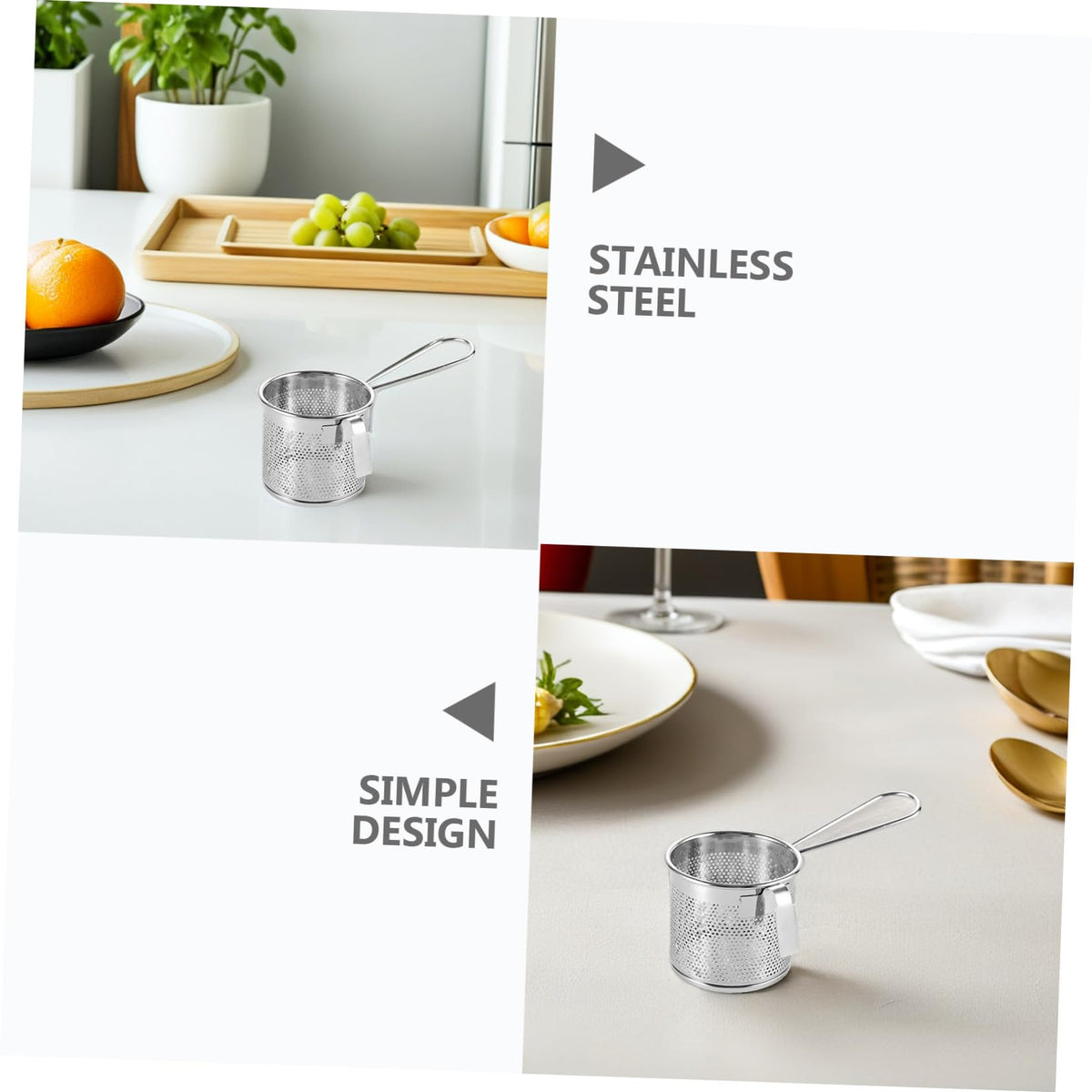 Stainless Steel Mesh Colander with Hook H5137