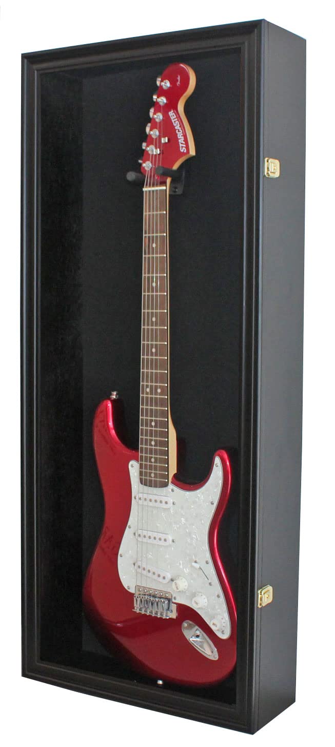 42" Electric Guitar Display Case Cabinet Shadow Box with Lock T841