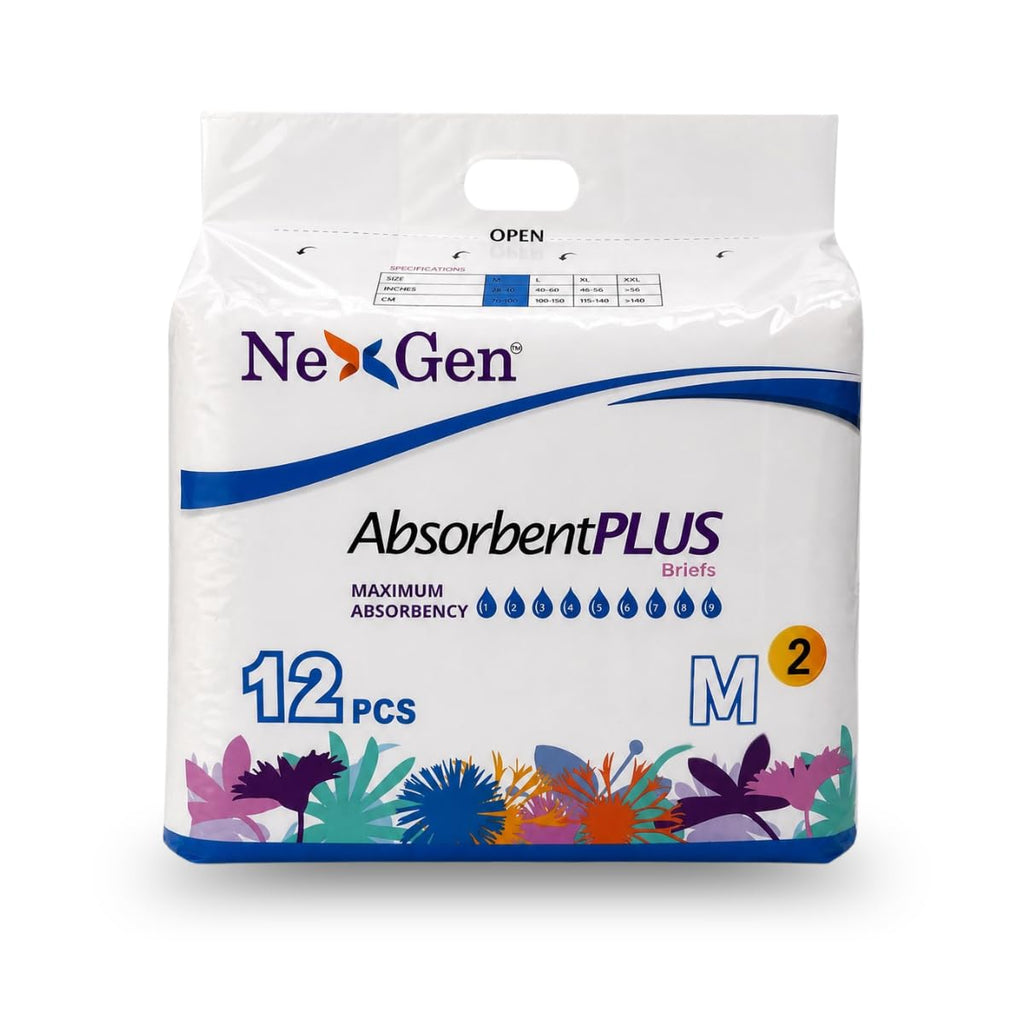 White Medium 12 Count Adult Diaper S80288