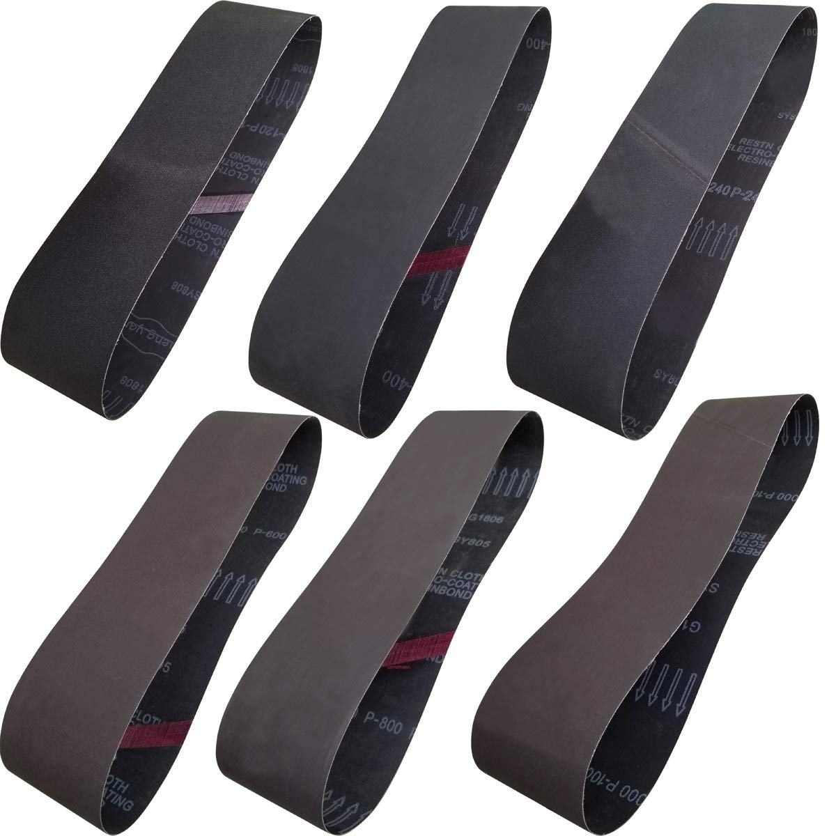 4 x 36 Inch Silicon Carbide Sanding Belts 6 Pack G345675