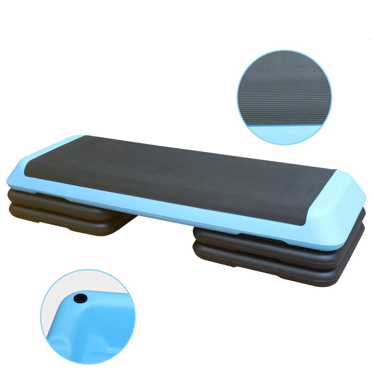 Adjustable Height Aerobic Step Platform with 4 Risers I91799