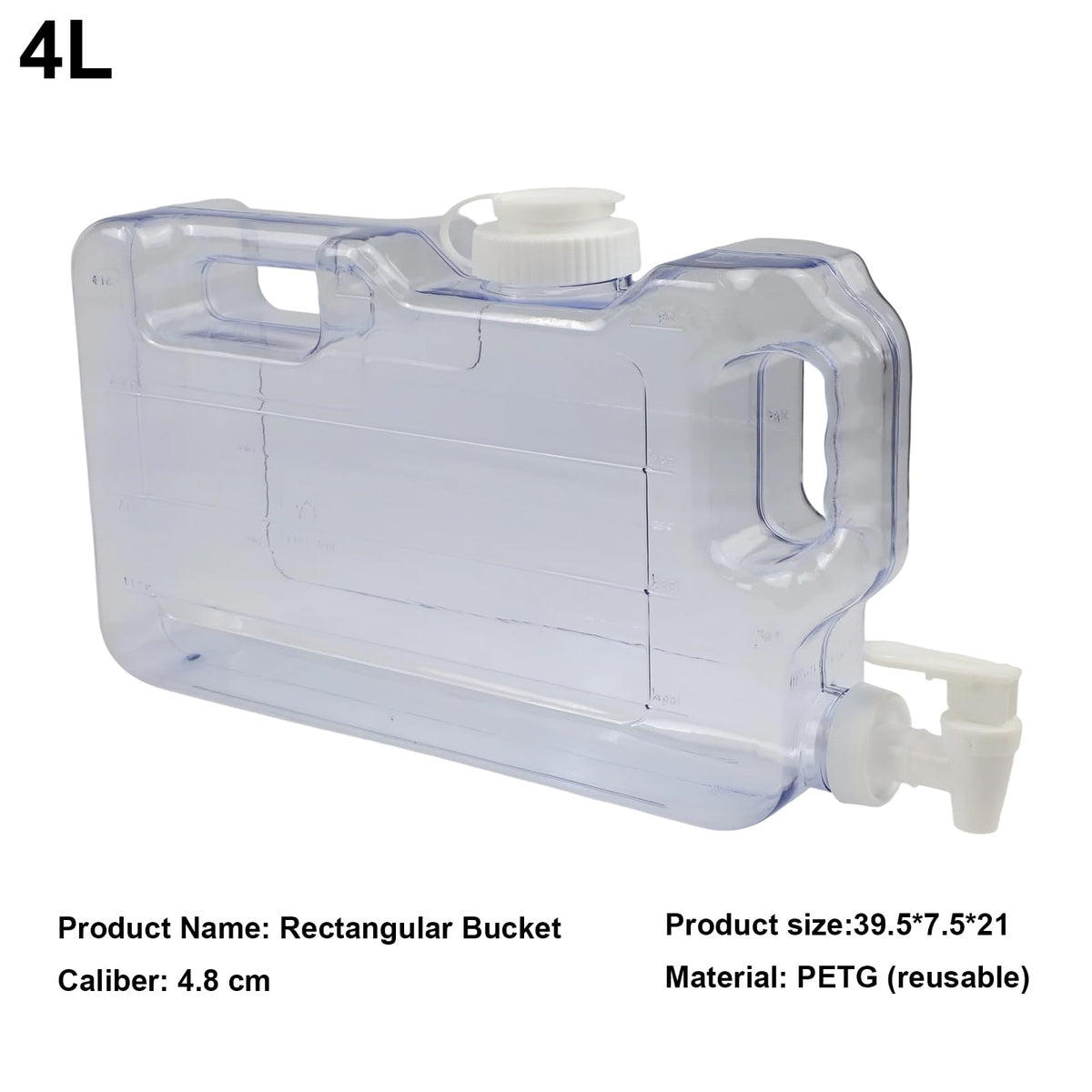 Clear Plastic Water Jug with Faucet E1957