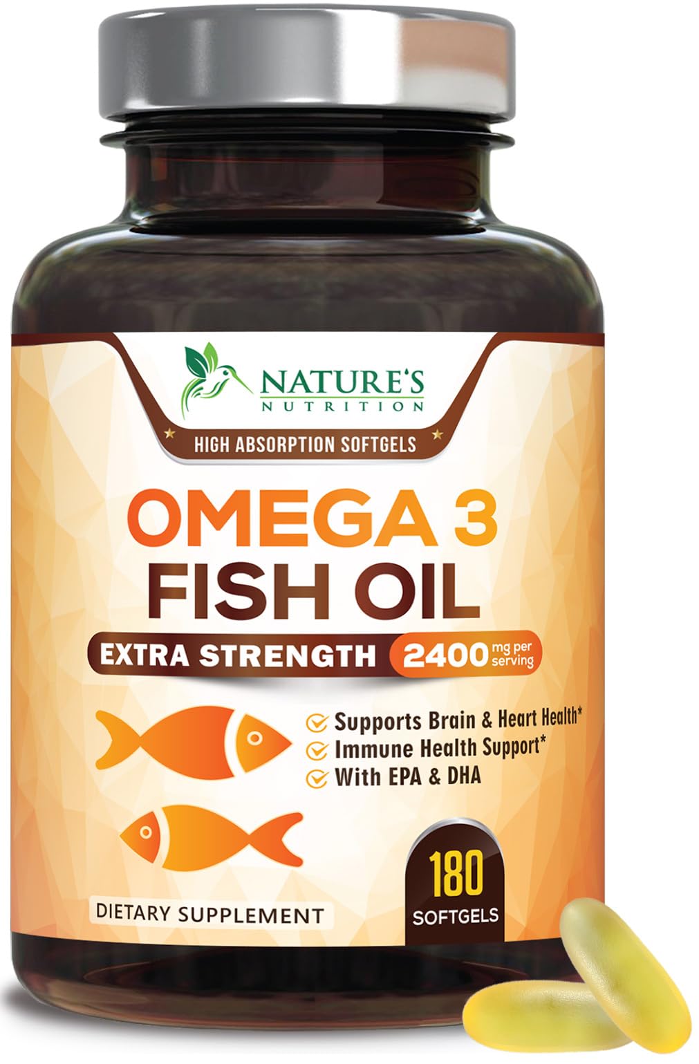 Omega 3 Fish Oil 2400mg Softgels U4030