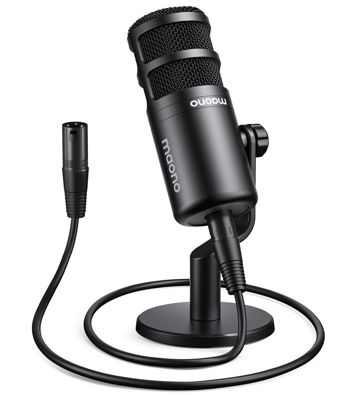 XLR Podcast Microphone, Cardioid Dynamic Metal Desk Mic N197