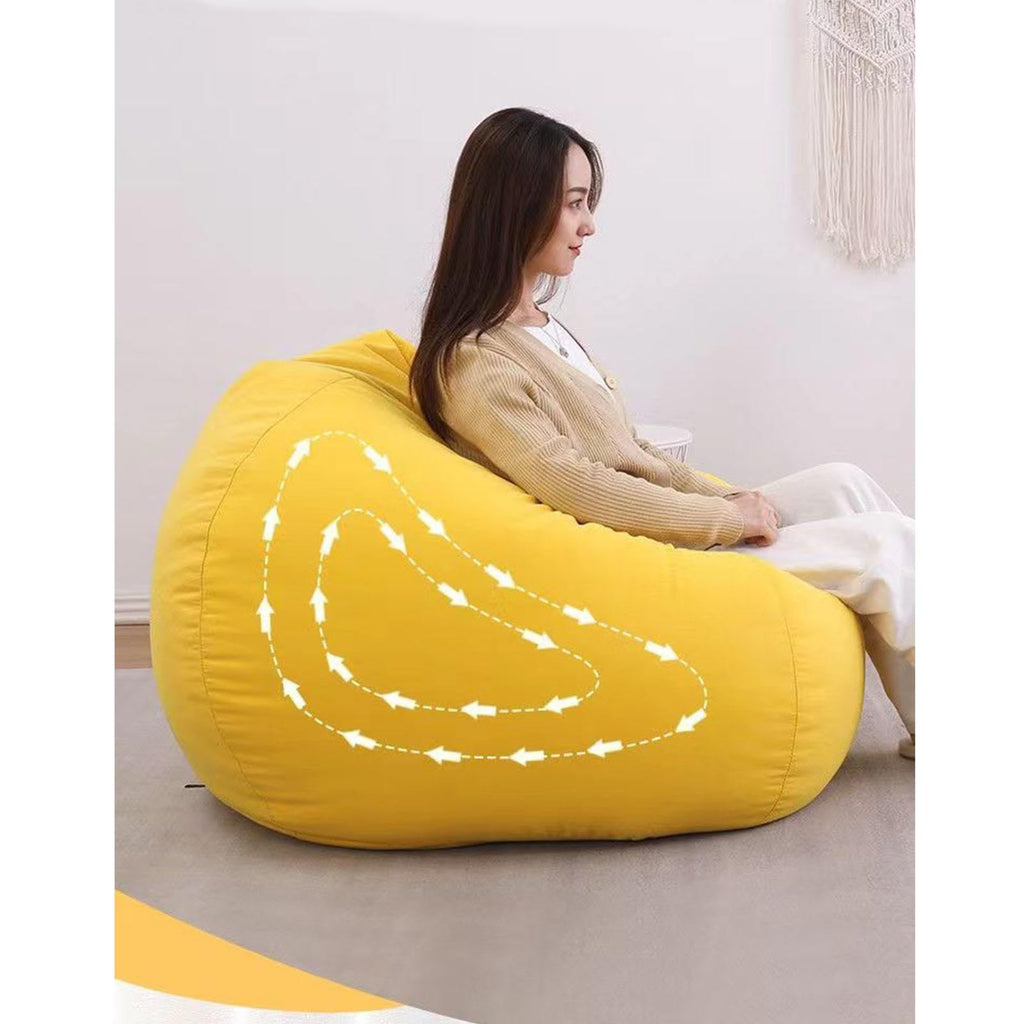 Yellow Large Bean Bag Chair Cover C4443