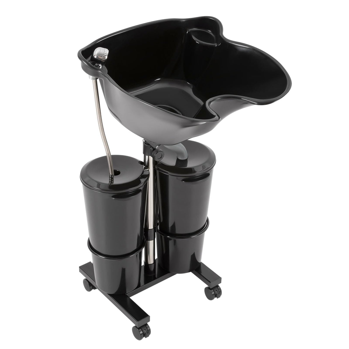 Portable Shampoo Bowl with Electric Pump, Adjustable Height, Dual Bucket Design L888758