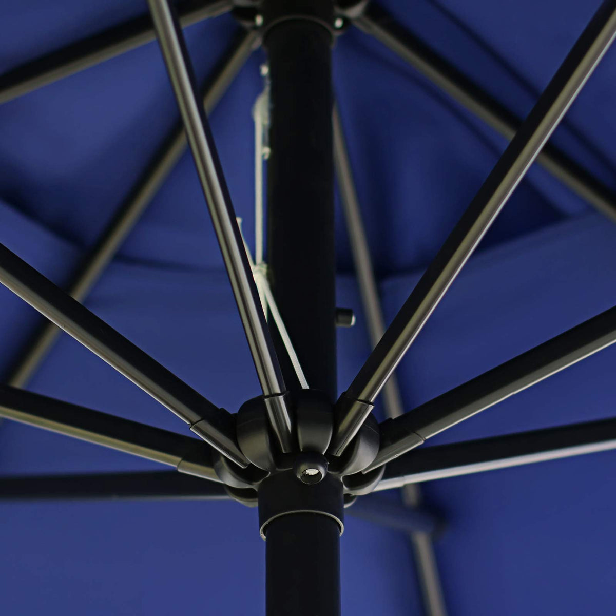 9' Patio Umbrella with 8 Ribs Navy Blue H5473