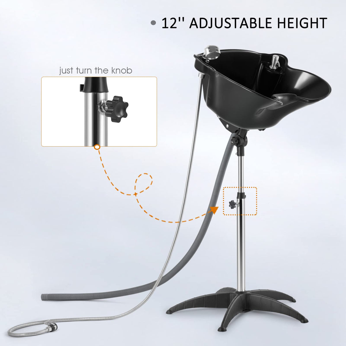 Portable Shampoo Bowl with Drain L474