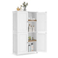 Floor Storage Cabinet with 2 Adjustable Shelves and 4 Doors V649