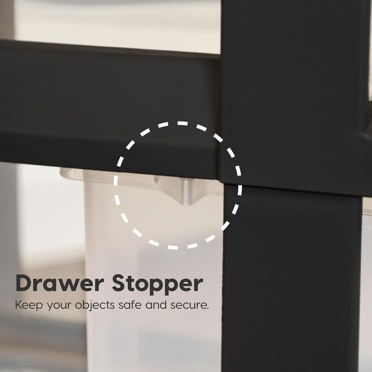 6 Drawer Rolling Storage Cart with Organizer Top, Black W176