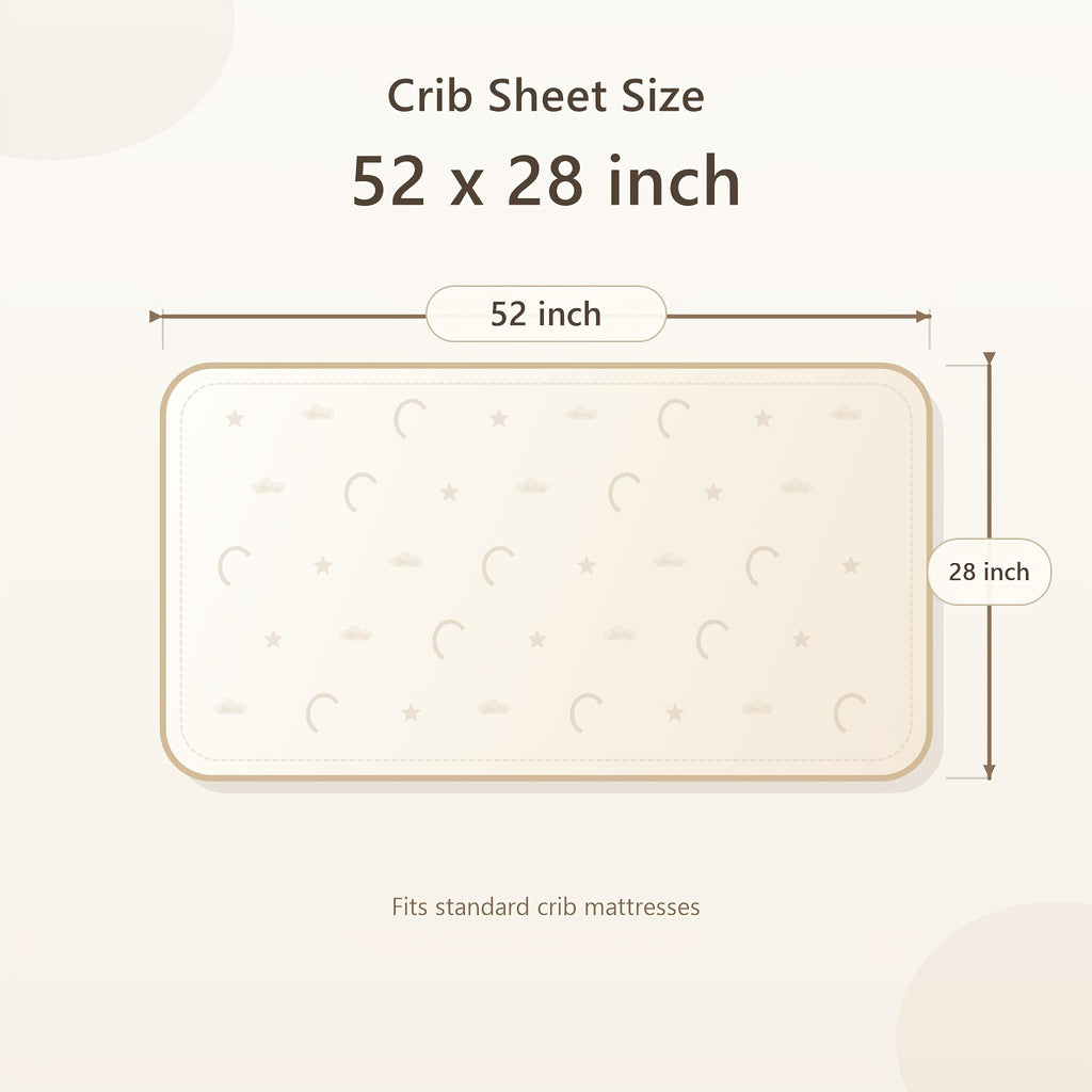 3-Pack Baby Crib Fitted Sheet Set 52 X 28 Inches X754819
