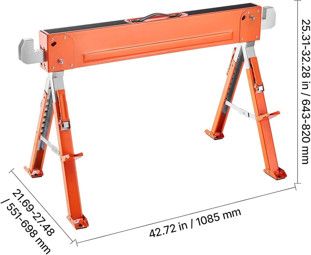 2-Pack Adjustable Folding Saw Horses Z3813