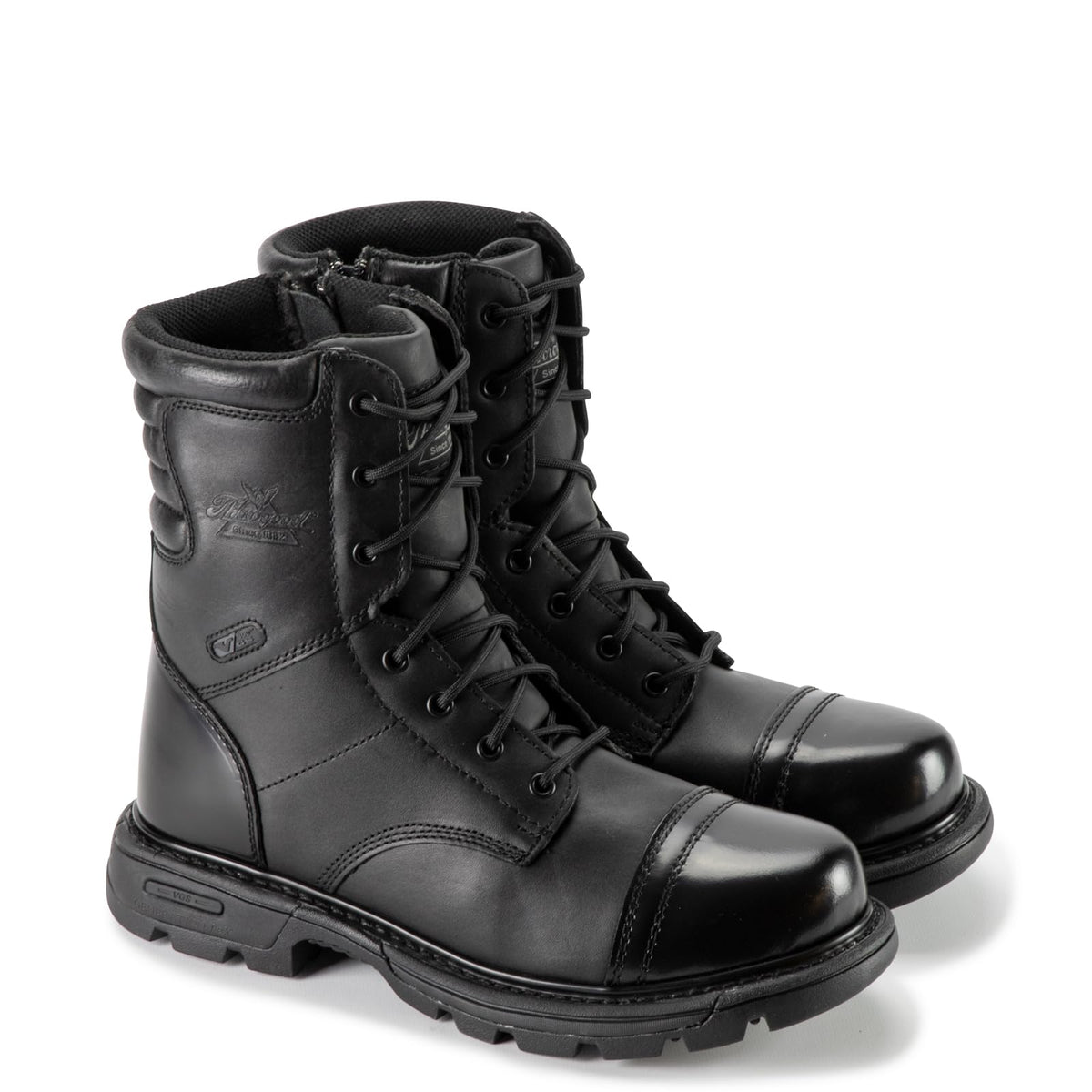 8" Side-Zip Leather Tactical Boots V3131