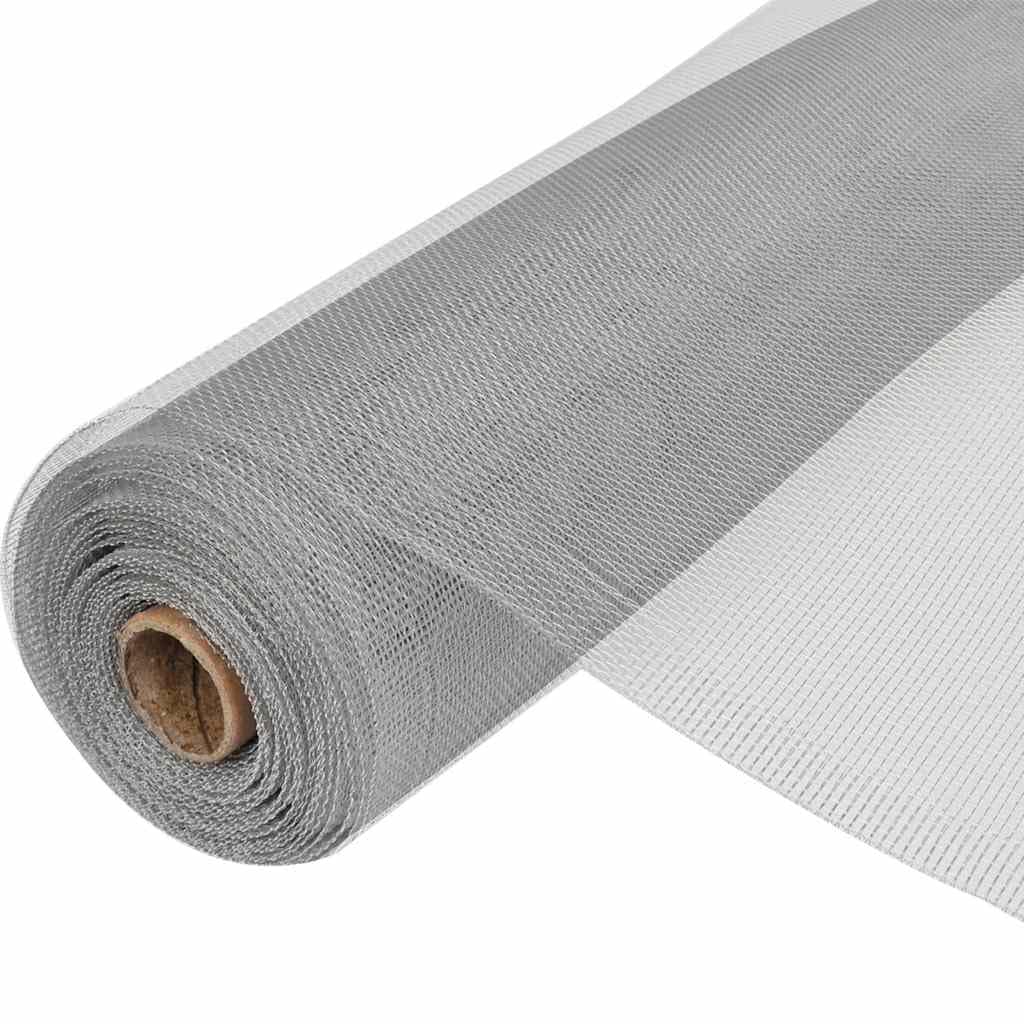 Aluminum Mesh Roll 39.4x196.9 Inches Silver Y4990
