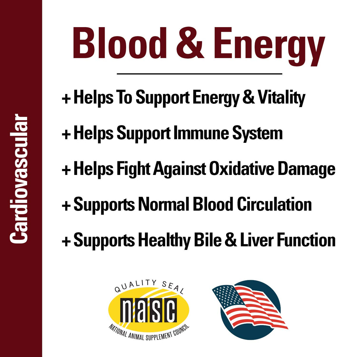 Blood & Energy Support Supplement for Dogs 120 Tablets W592953