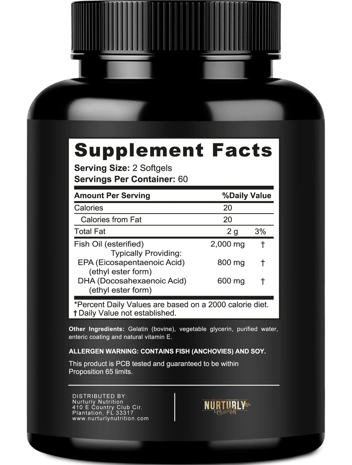Omega 3 Fish Oil 2000mg 120 Softgels X7416