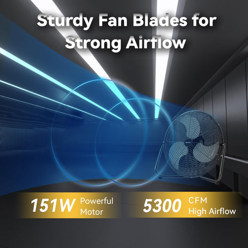 20 Inch 3 Speed 360-Degree Tilt High Velocity Floor Fan T416438