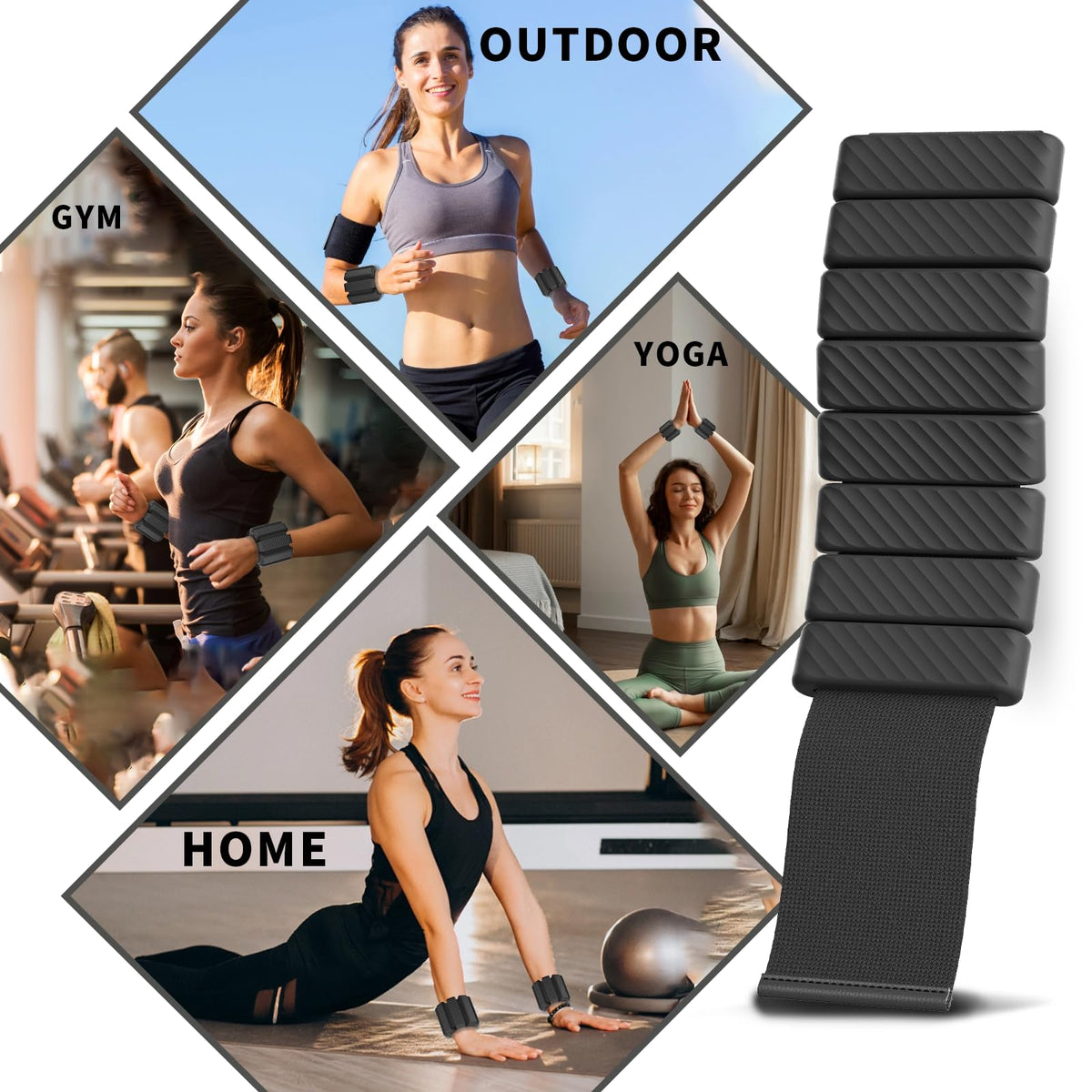 Adjustable Wrist & Ankle Weights Set of 2 I8453