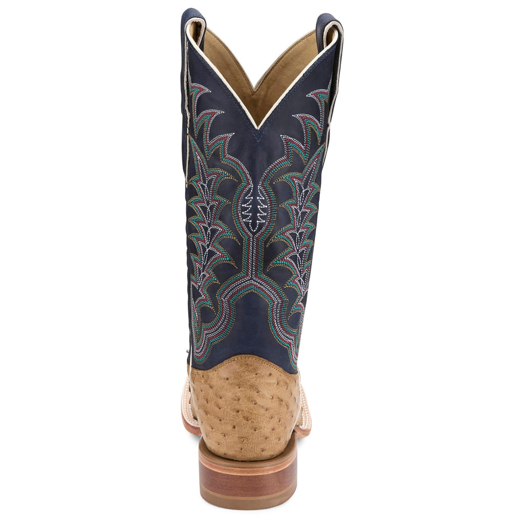 Tan Full Quill Ostrich Cowhide Boots V7177