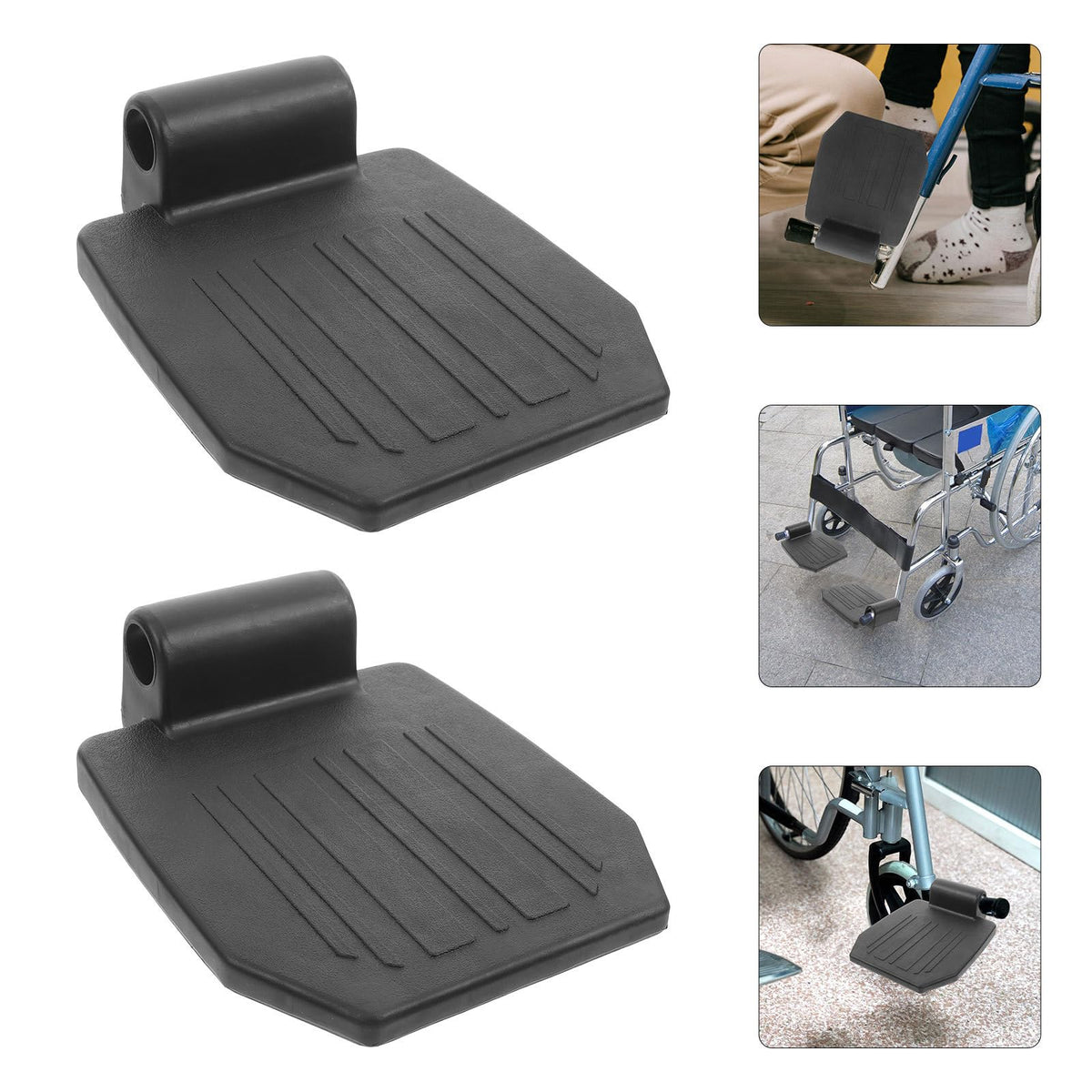 2pcs Heavy Duty Wheelchair Footrest Pedals Replacement Parts L866