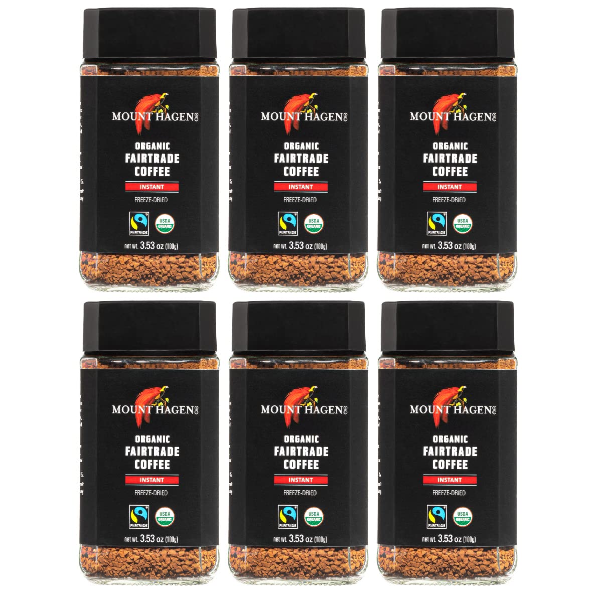 Organic Freeze Dried Instant Coffee 6 x 3.53oz A2869