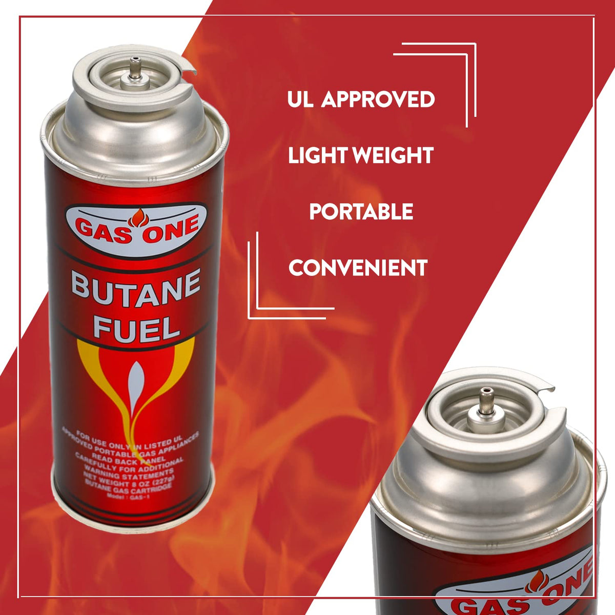 4 Pack 8oz Camping Fuel Canisters X136