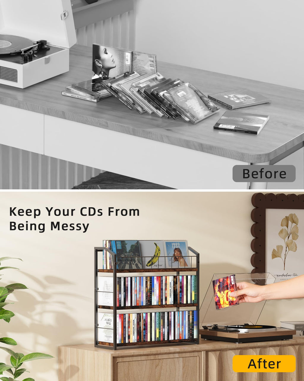 3 Tier CD Storage Rack Holds 123 Cases R24482