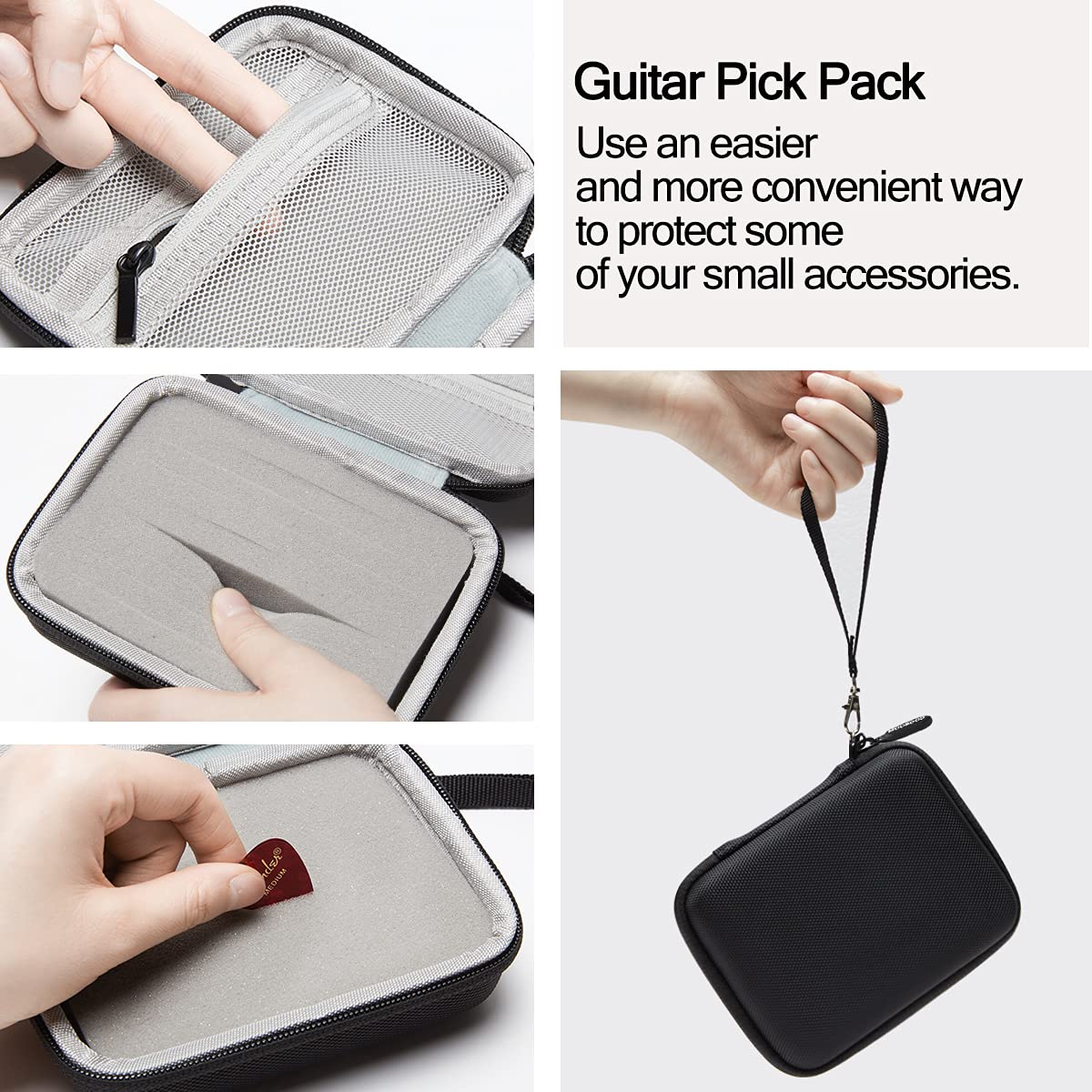Guitar Pick Holder Case Black A5204