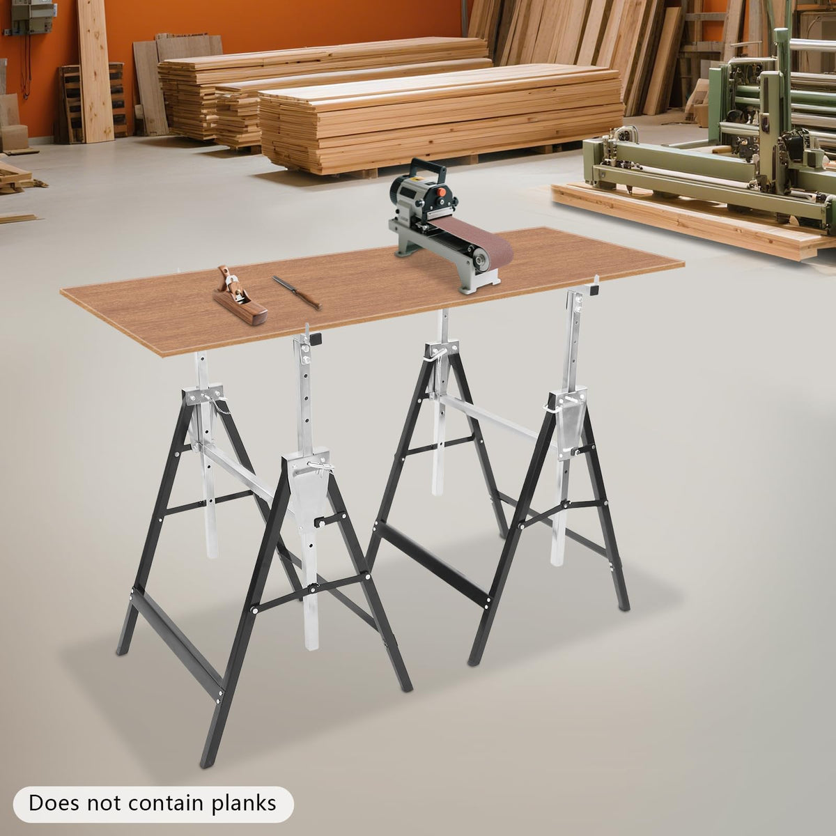 Foldable Steel 2 Pack Adjustable Height Saw Horses H136