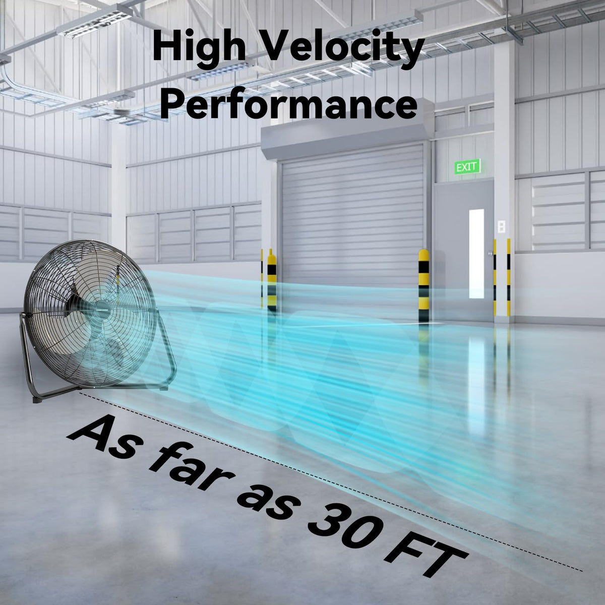 20 Inch 3 Speed 360-Degree Tilt High Velocity Floor Fan T416438