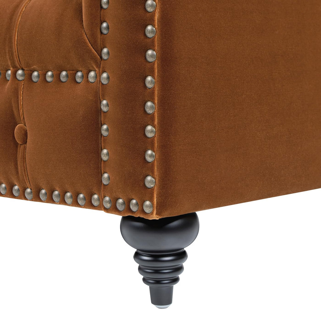 88" Burnt Orange Performance Velvet Sofa F5106