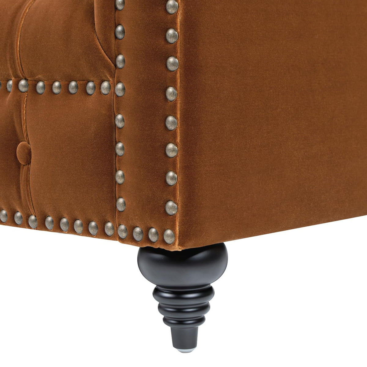 88" Burnt Orange Performance Velvet Sofa F5106