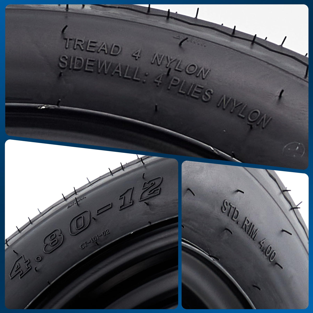4.80-12 Trailer Tires with 12 in Rims C157